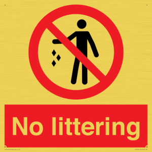 No littering